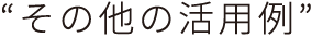 その他の活用例